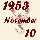 Skorpió, 1953. November 10