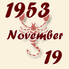 Skorpió, 1953. November 19