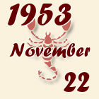 Skorpió, 1953. November 22