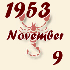 Skorpió, 1953. November 9