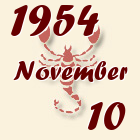 Skorpió, 1954. November 10
