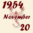 Skorpió, 1954. November 20