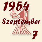 Szűz, 1954. Szeptember 7