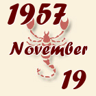 Skorpió, 1957. November 19