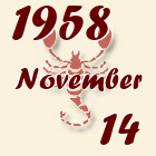 Skorpió, 1958. November 14