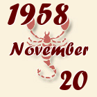 Skorpió, 1958. November 20