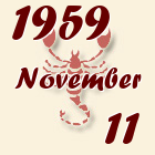 Skorpió, 1959. November 11