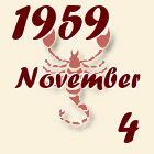 Skorpió, 1959. November 4