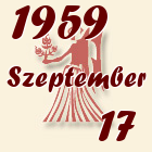 Szűz, 1959. Szeptember 17