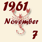 Skorpió, 1961. November 7