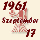 Szűz, 1961. Szeptember 17