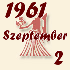 Szűz, 1961. Szeptember 2