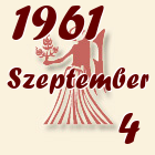 Szűz, 1961. Szeptember 4