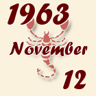 Skorpió, 1963. November 12