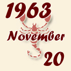 Skorpió, 1963. November 20