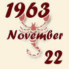 Skorpió, 1963. November 22