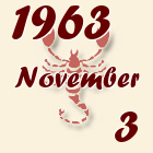 Skorpió, 1963. November 3