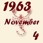 Skorpió, 1963. November 4