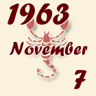 Skorpió, 1963. November 7