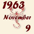 Skorpió, 1963. November 9