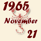 Skorpió, 1965. November 21