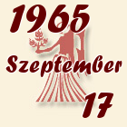Szűz, 1965. Szeptember 17