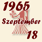 Szűz, 1965. Szeptember 18