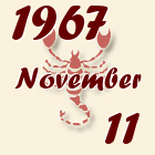 Skorpió, 1967. November 11