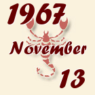 Skorpió, 1967. November 13