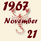 Skorpió, 1967. November 21