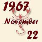 Skorpió, 1967. November 22