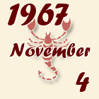 Skorpió, 1967. November 4