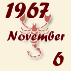 Skorpió, 1967. November 6