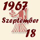 Szűz, 1967. Szeptember 18