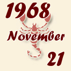 Skorpió, 1968. November 21