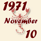 Skorpió, 1971. November 10