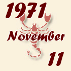 Skorpió, 1971. November 11