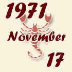 Skorpió, 1971. November 17