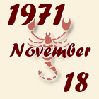Skorpió, 1971. November 18