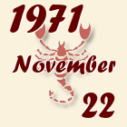 Skorpió, 1971. November 22
