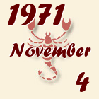 Skorpió, 1971. November 4