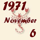 Skorpió, 1971. November 6