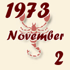 Skorpió, 1973. November 2