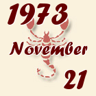 Skorpió, 1973. November 21