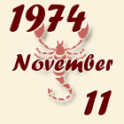 Skorpió, 1974. November 11