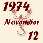 Skorpió, 1974. November 12