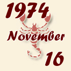 Skorpió, 1974. November 16