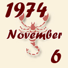 Skorpió, 1974. November 6