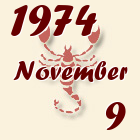 Skorpió, 1974. November 9