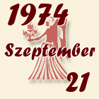 Szűz, 1974. Szeptember 21
